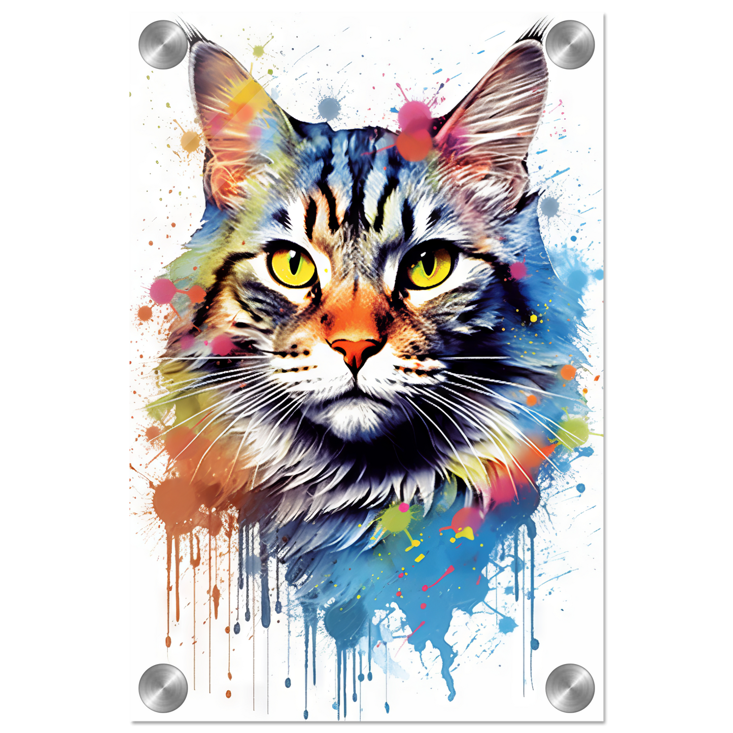 Katze Maine Coon Pop-Art (CAT53)