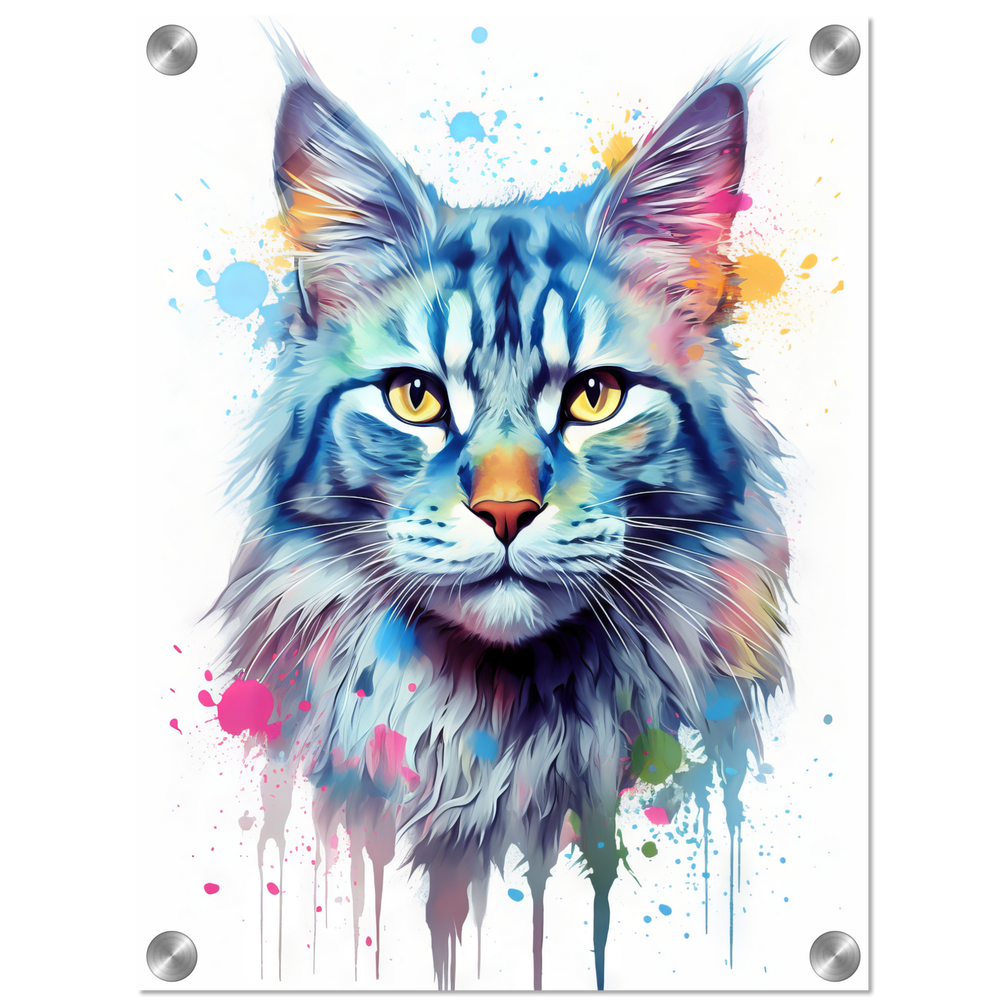 Katze Maine Coon Pop-Art (CAT54)