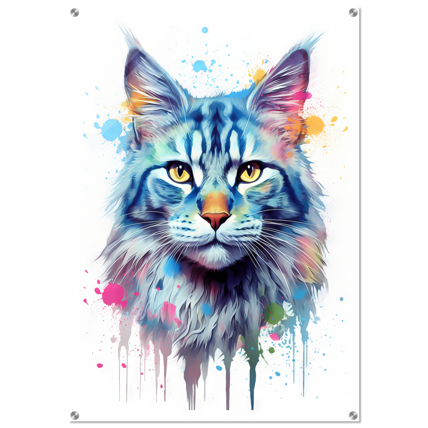 Katze Maine Coon Pop-Art (CAT54)