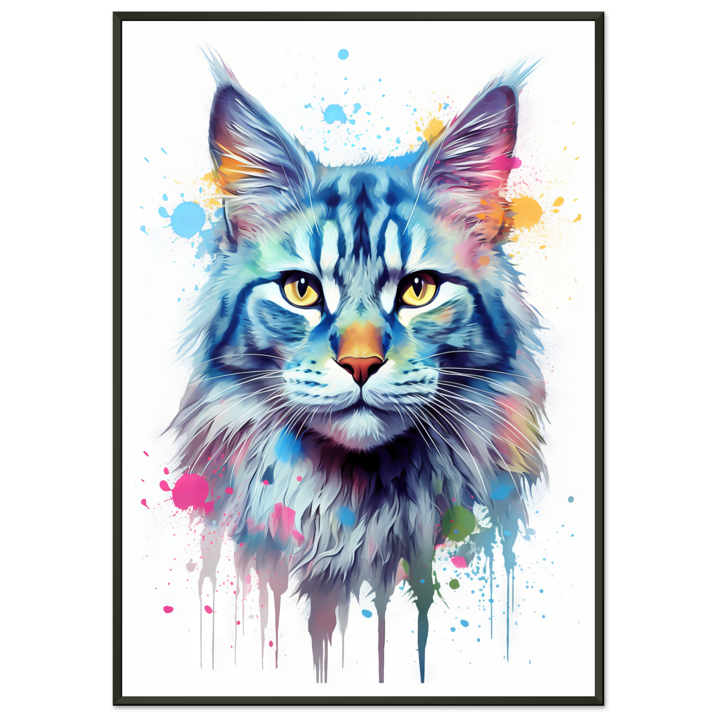 Katze Maine Coon Pop-Art (CAT54)