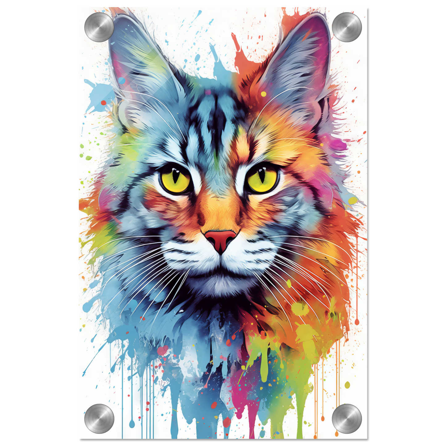 Katze Maine Coon Pop-Art (CAT55)