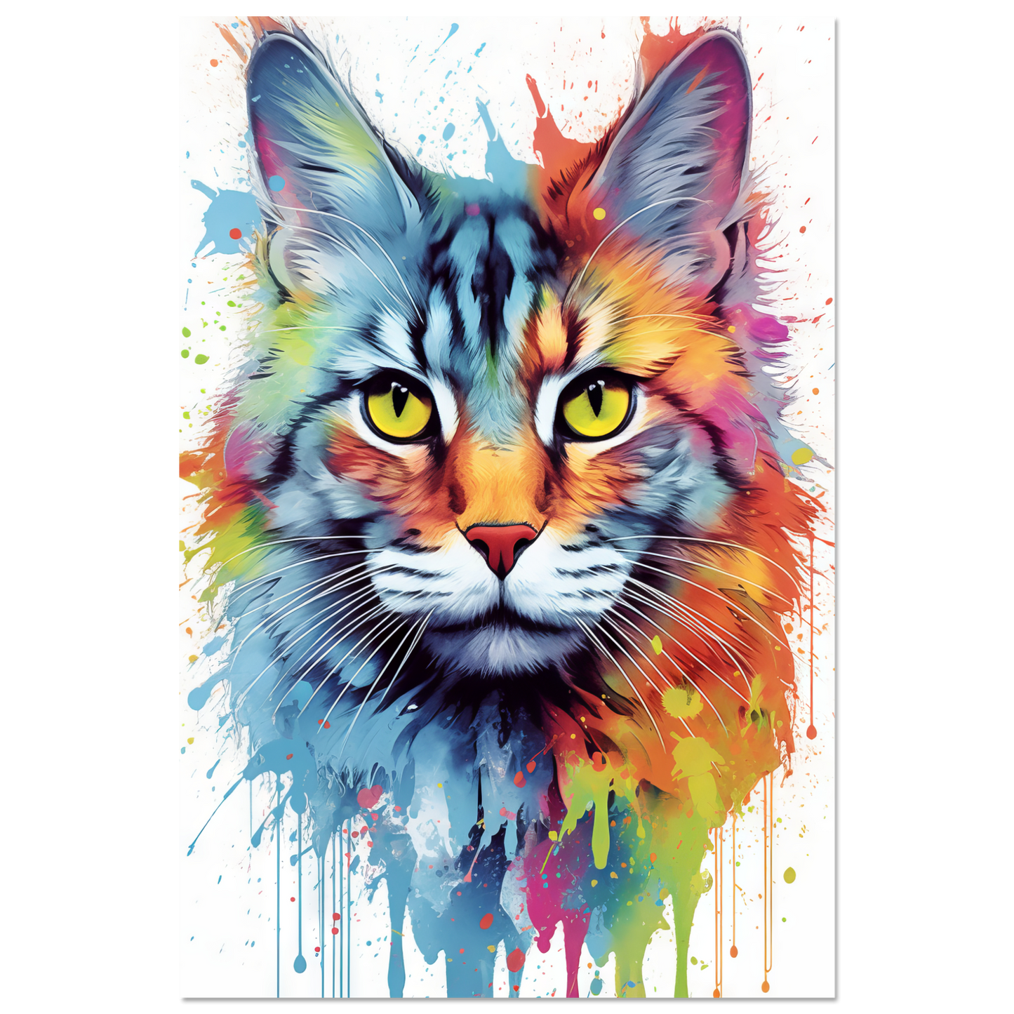 Katze Maine Coon Pop-Art (CAT55)