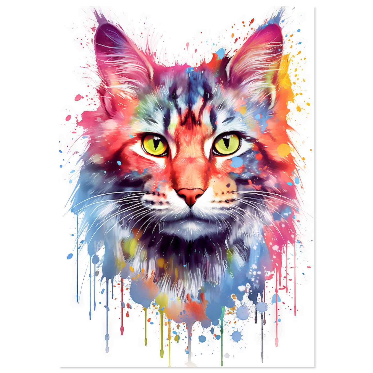 Katze Maine Coon Pop-Art (CAT56)