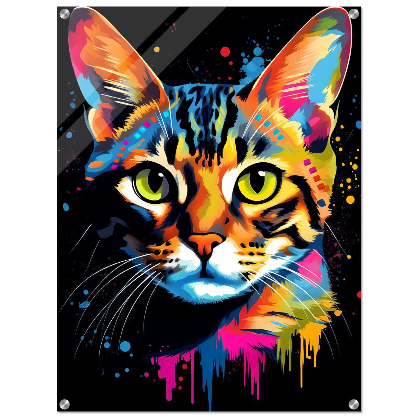 Cat Bengal Pop Art (CAT57)