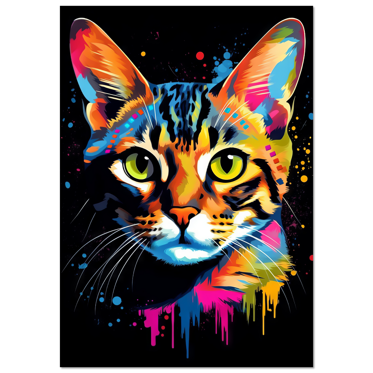 Cat Bengal Pop Art (CAT57)