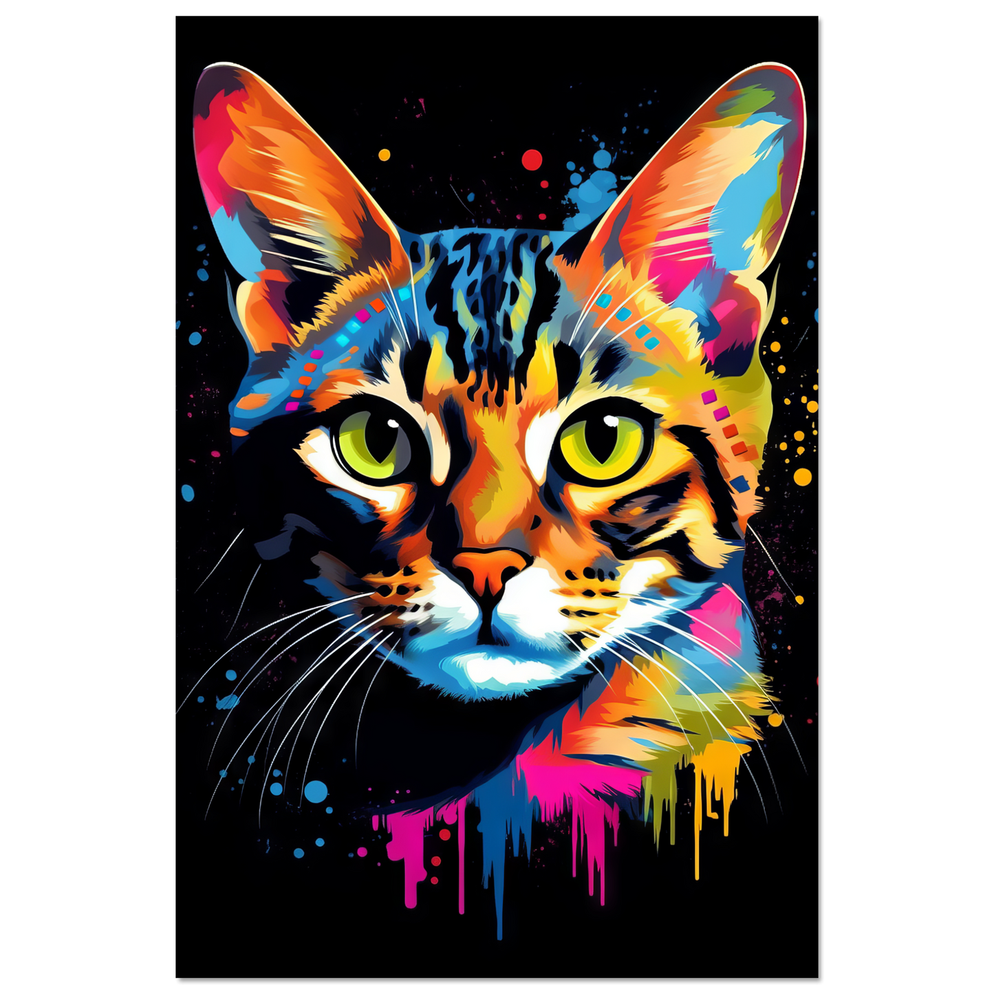 Cat Bengal Pop Art (CAT57)