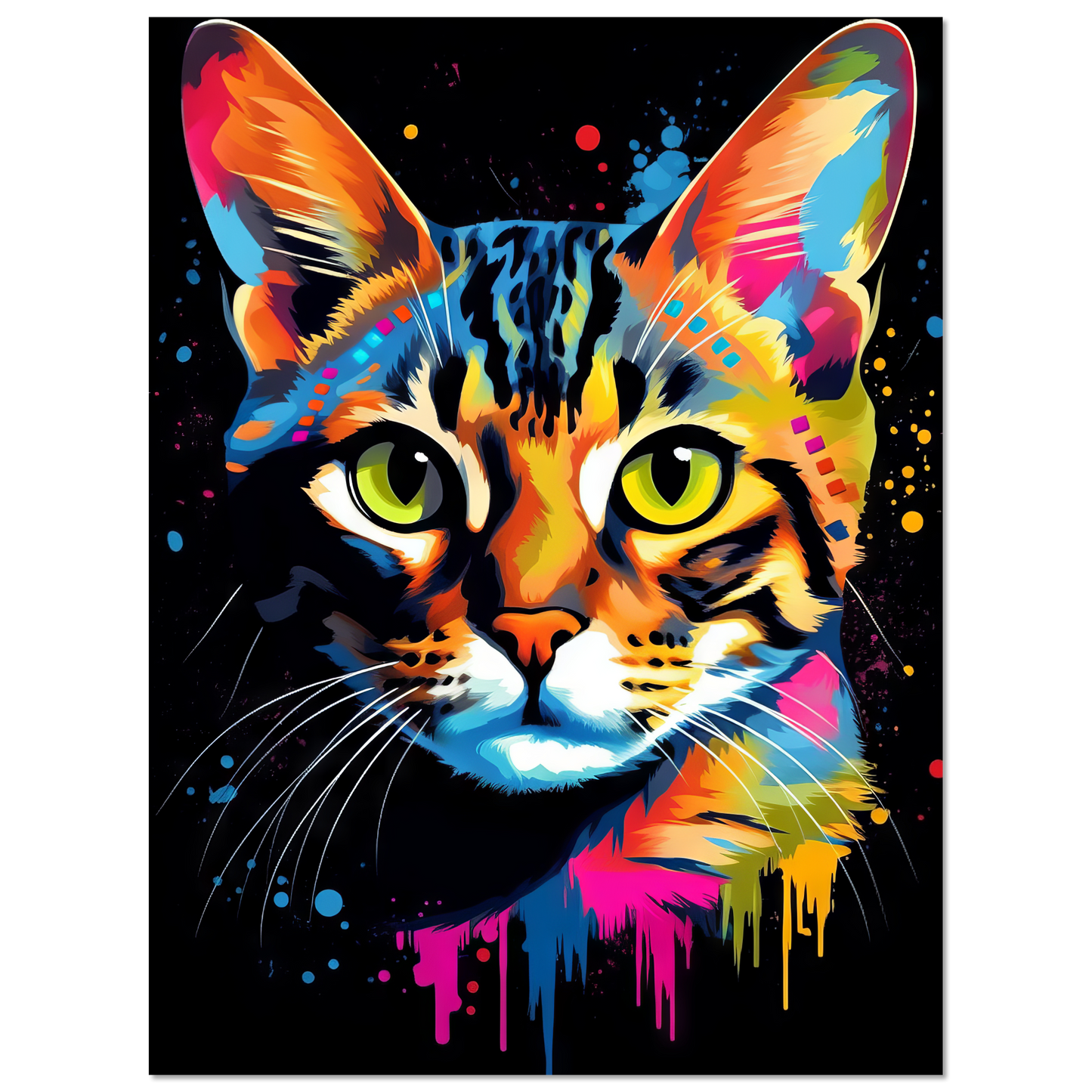 Cat Bengal Pop Art (CAT57)