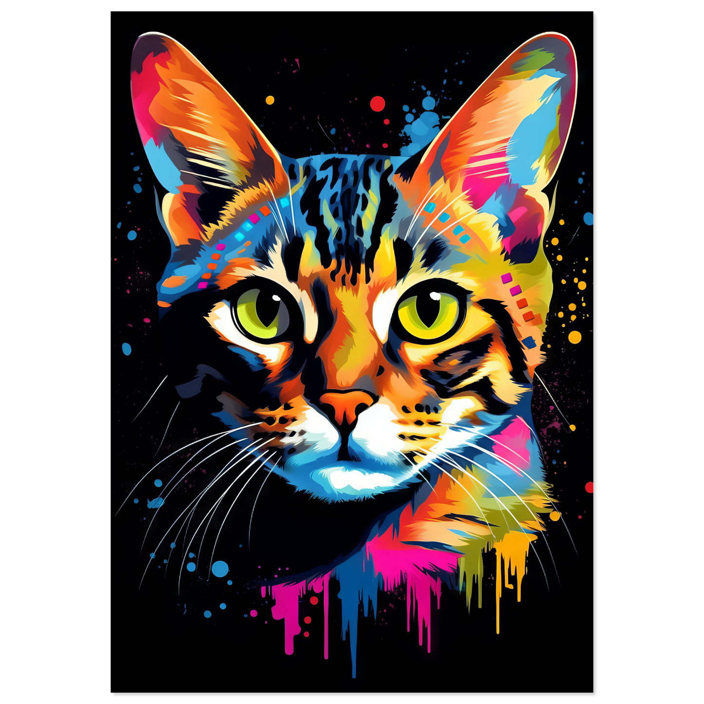 Cat Bengal Pop Art (CAT57)