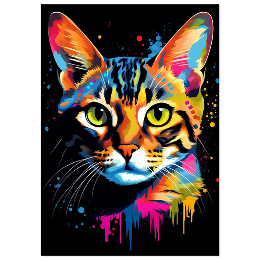 Cat Bengal Pop Art (CAT57)