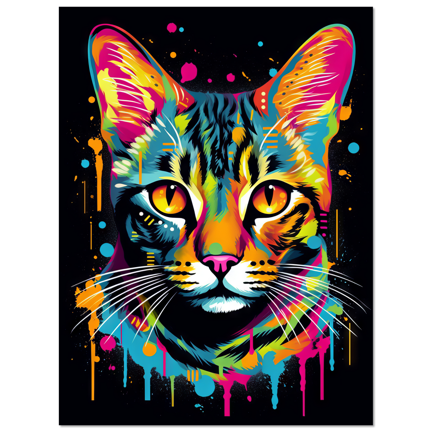 Cat Bengal Pop Art (CAT59)