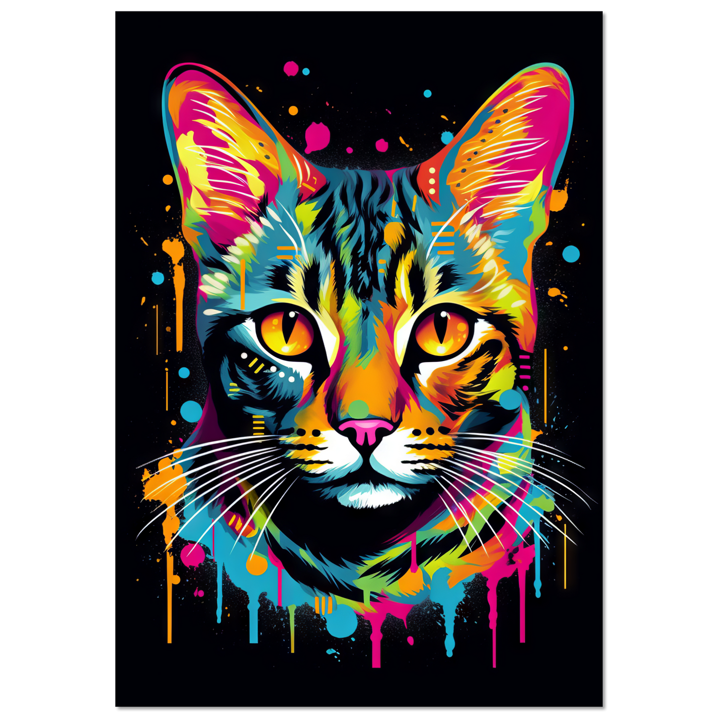 Cat Bengal Pop Art (CAT59)