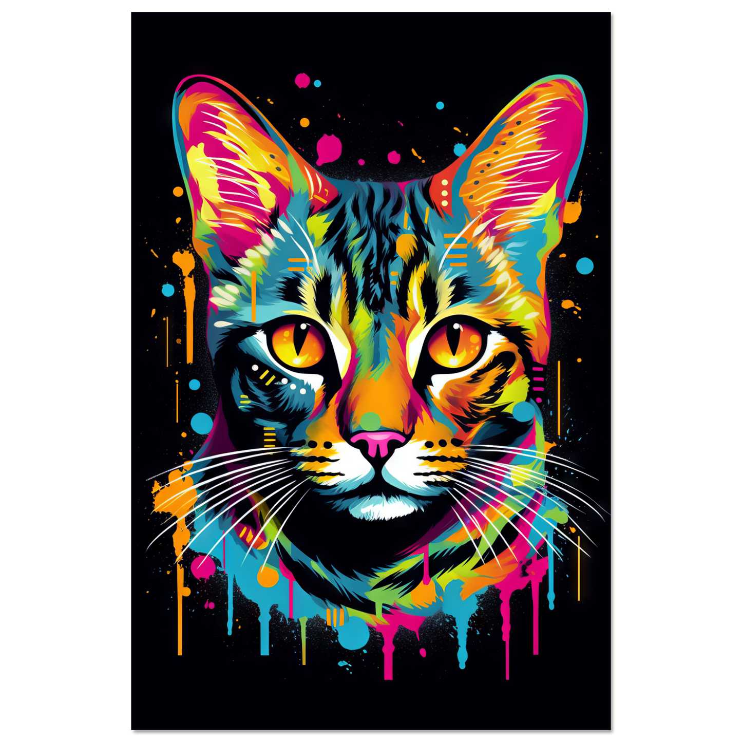 Cat Bengal Pop Art (CAT59)