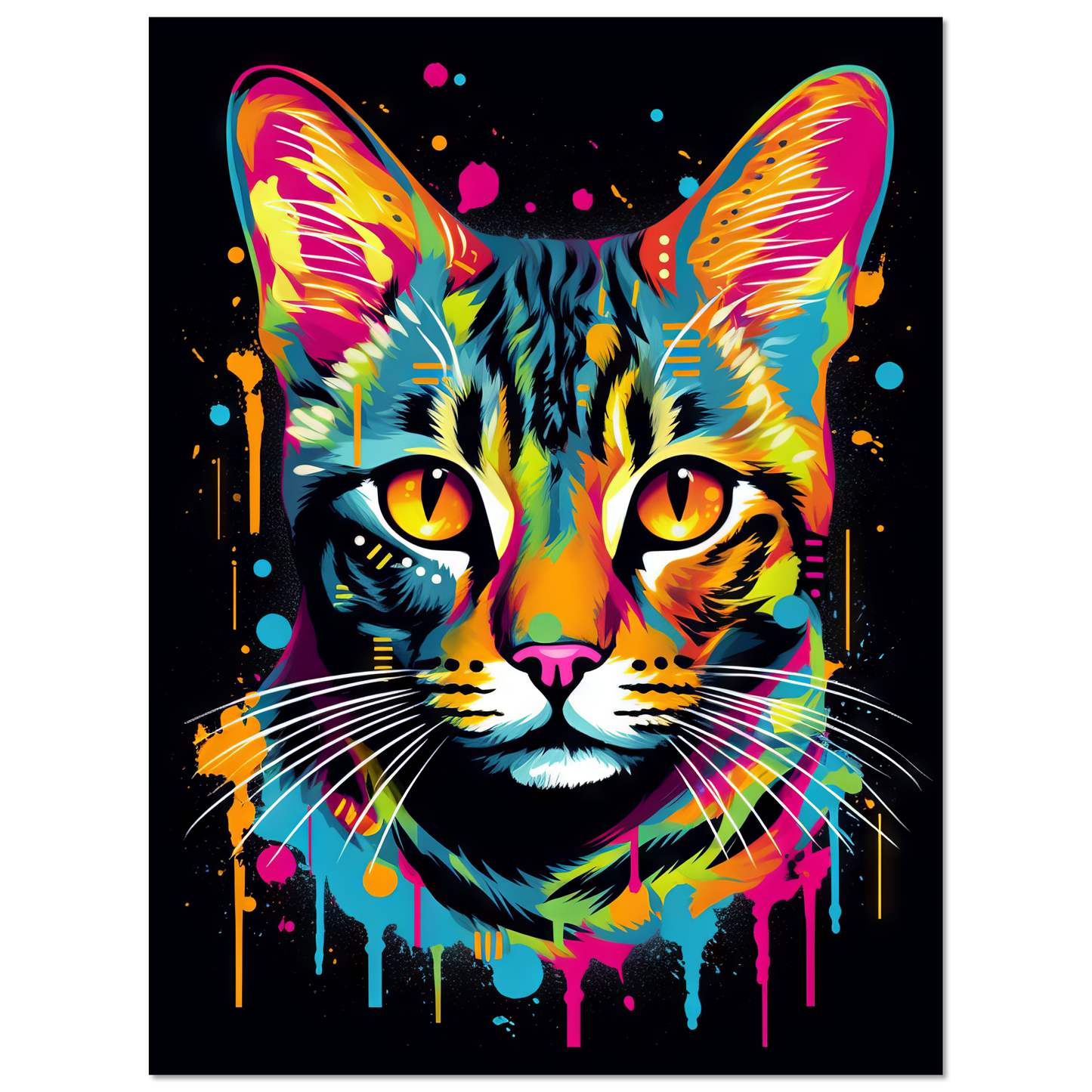 Cat Bengal Pop Art (CAT59)