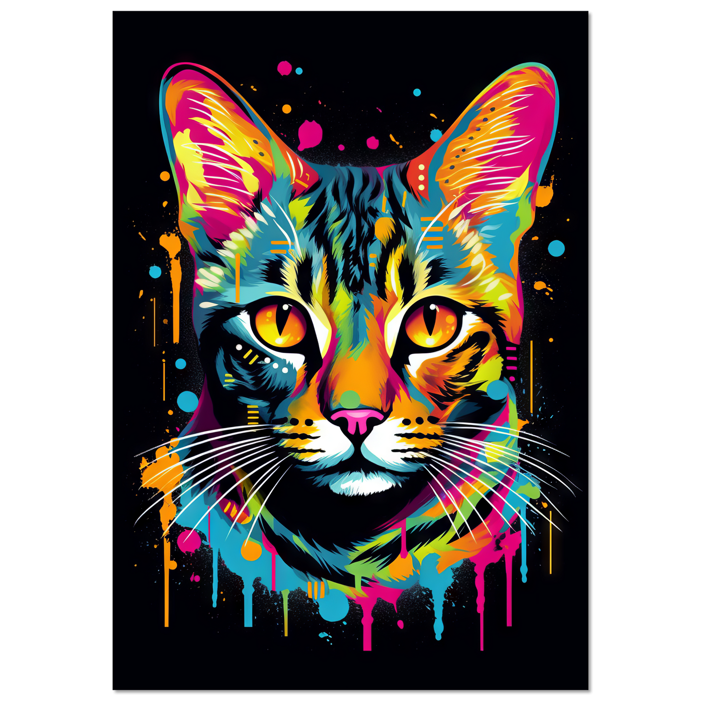 Cat Bengal Pop Art (CAT59)