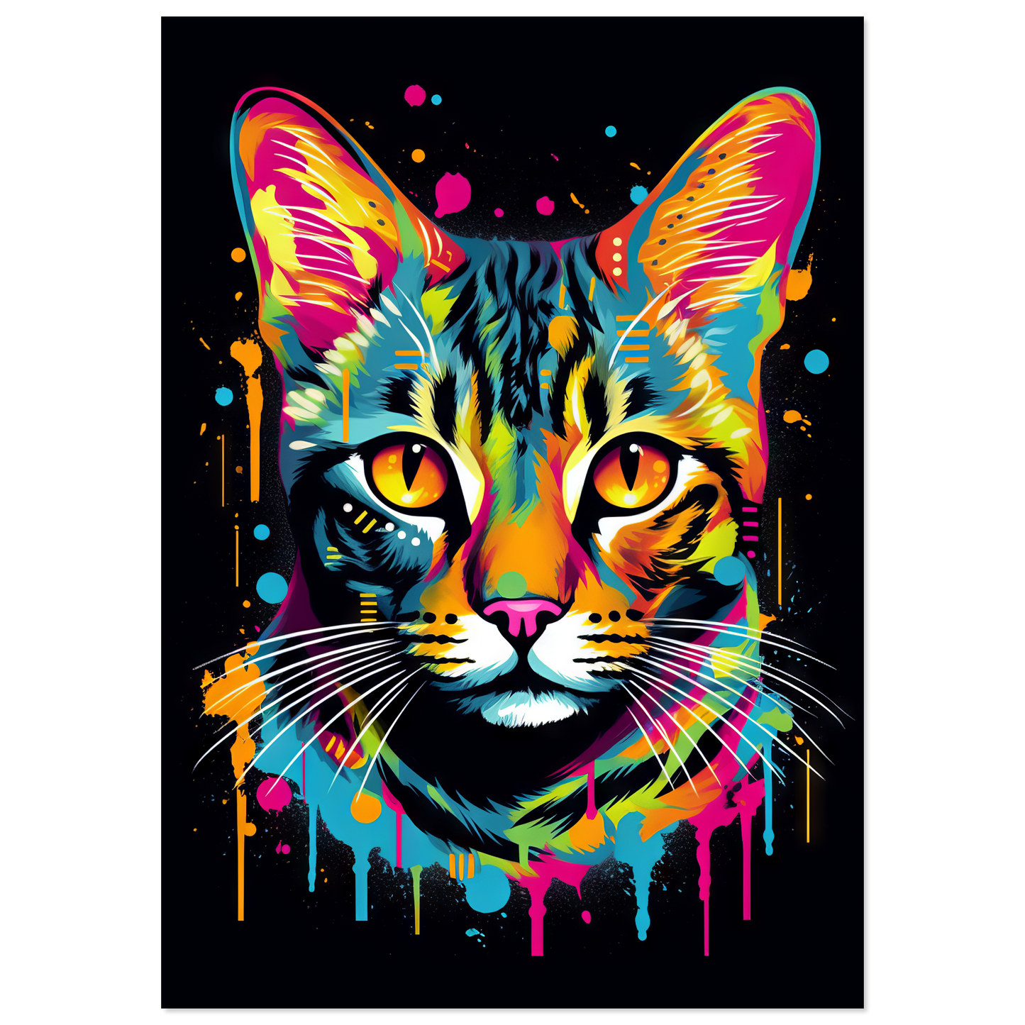 Katze Bengal Pop-Art (CAT59)