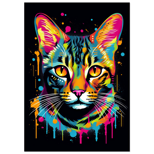 Cat Bengal Pop Art (CAT59)