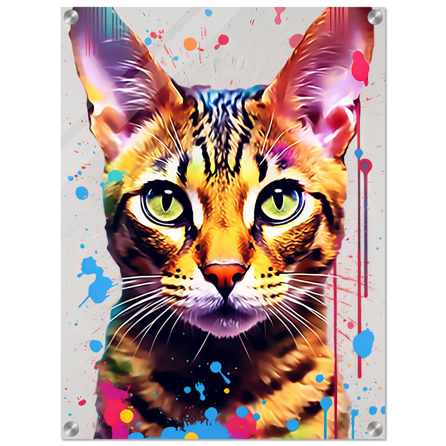 Cat Bengal Pop Art (CAT61)