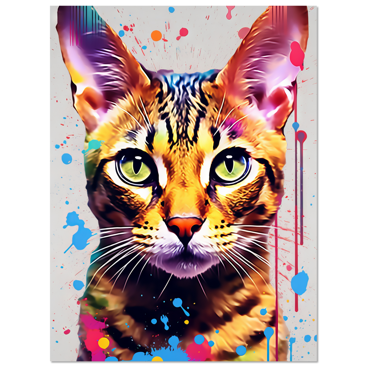 Cat Bengal Pop Art (CAT61)