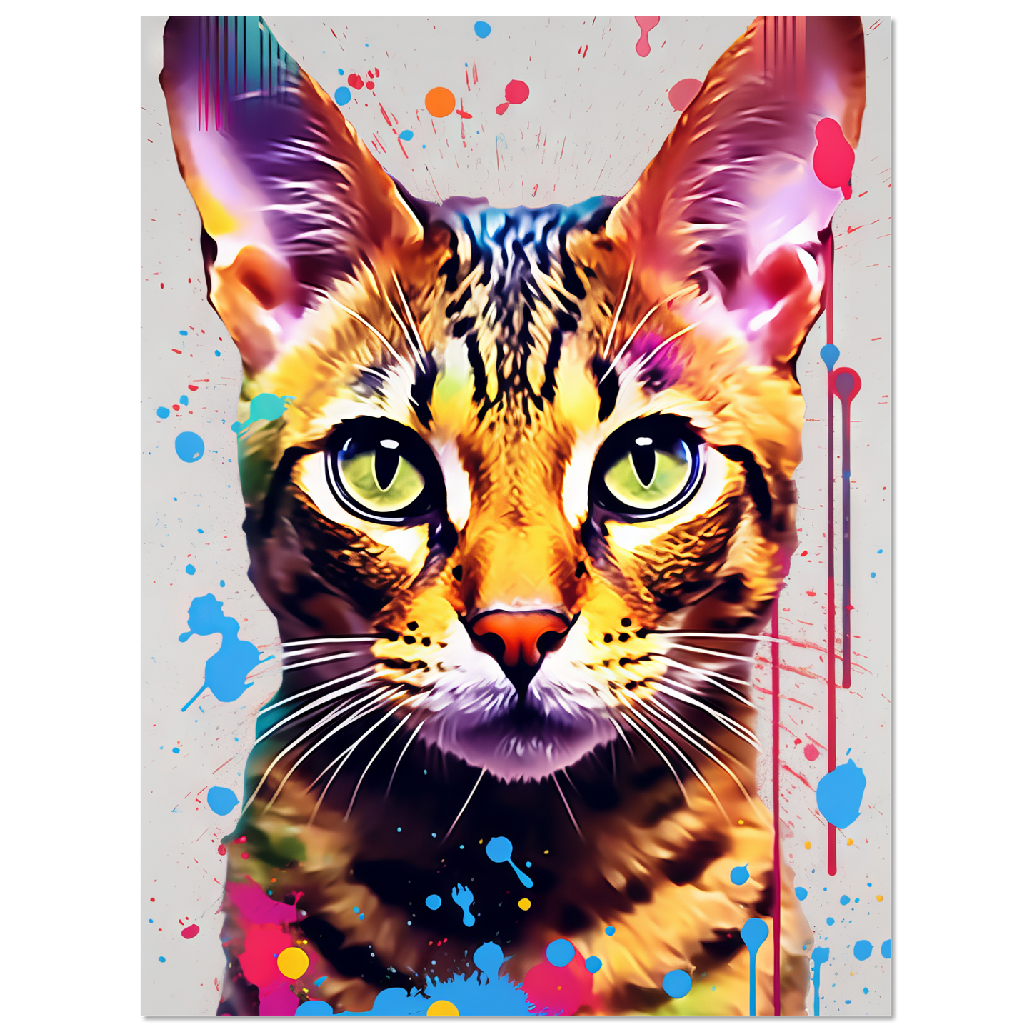 Cat Bengal Pop Art (CAT61)