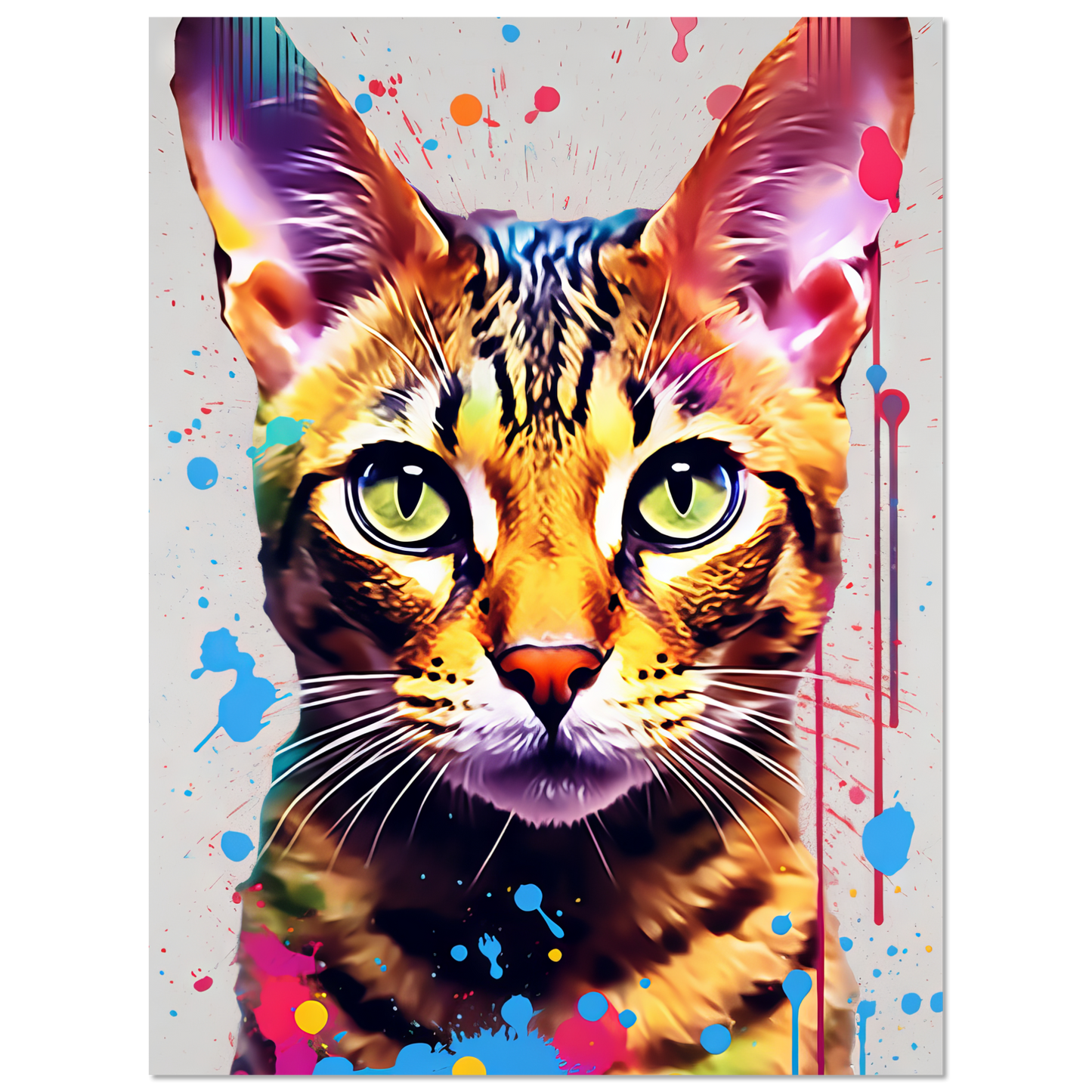 Cat Bengal Pop Art (CAT61)