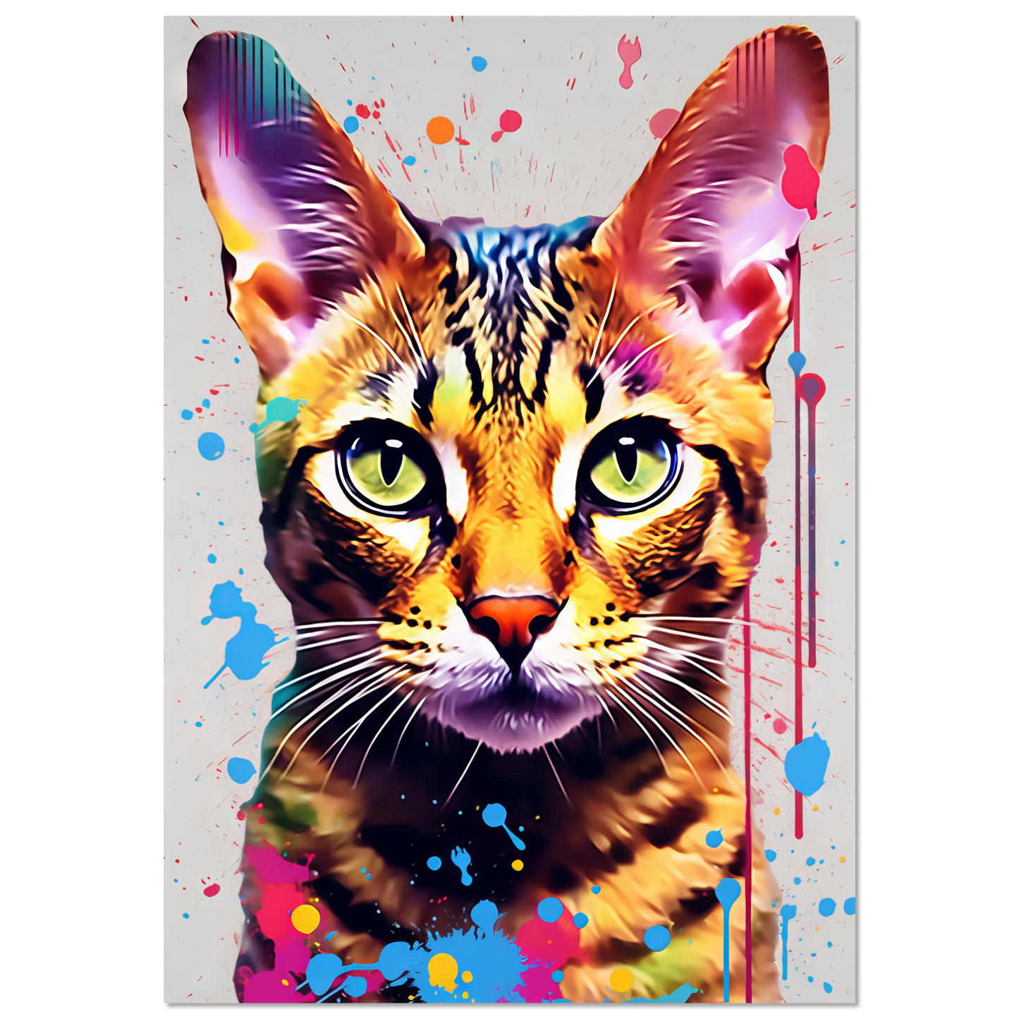 Cat Bengal Pop Art (CAT61)