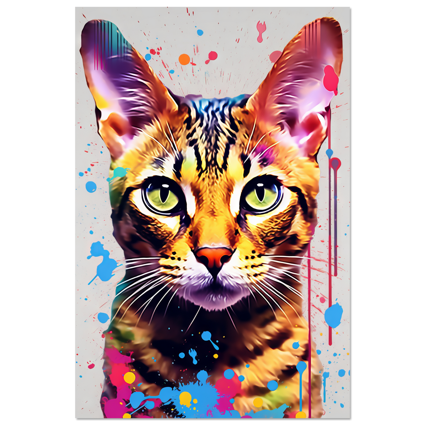 Cat Bengal Pop Art (CAT61)