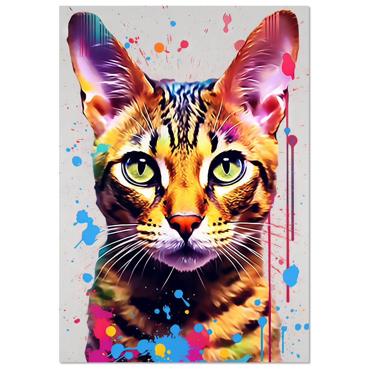 Katze Bengal Pop-Art (CAT61)