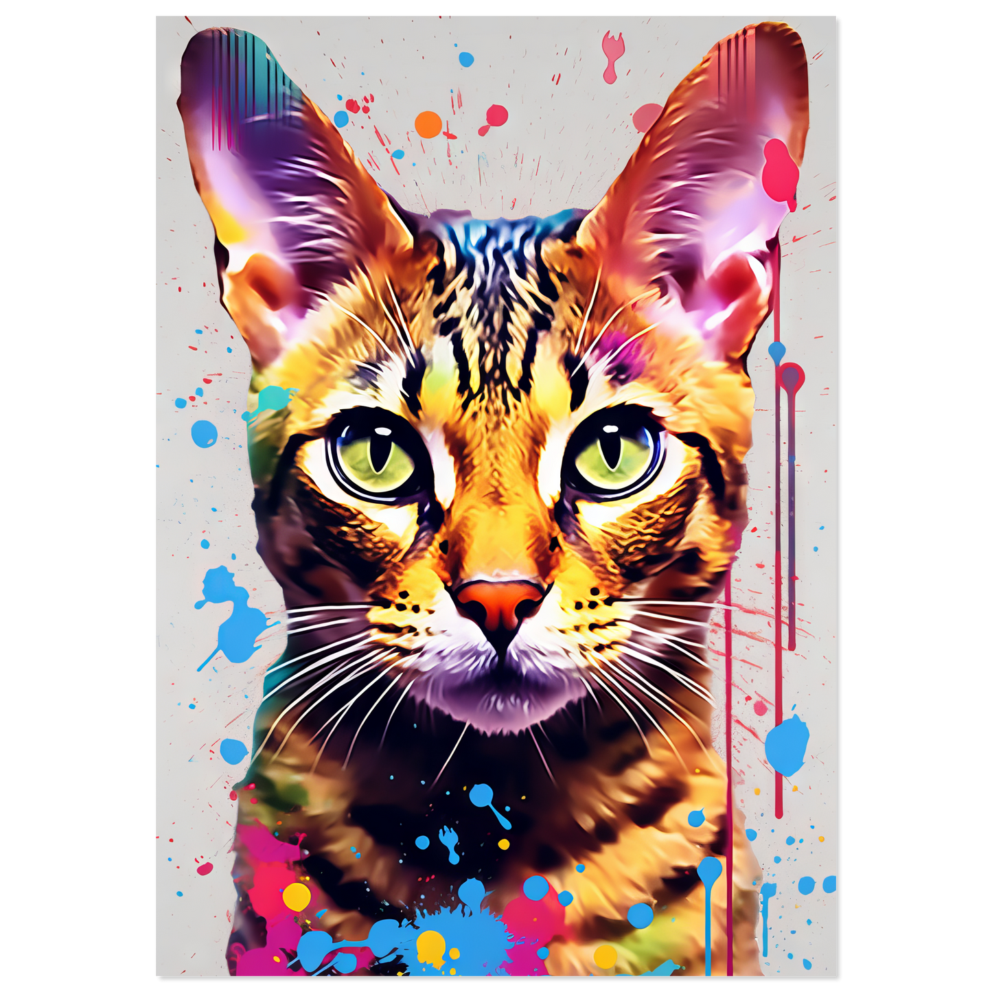 Cat Bengal Pop Art (CAT61)