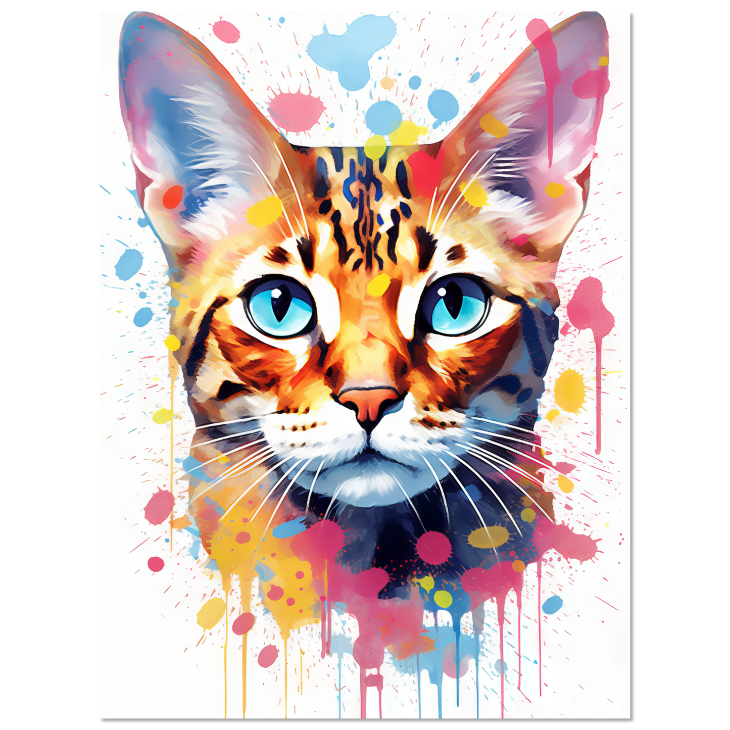 Cat Bengal Pop Art (CAT62)