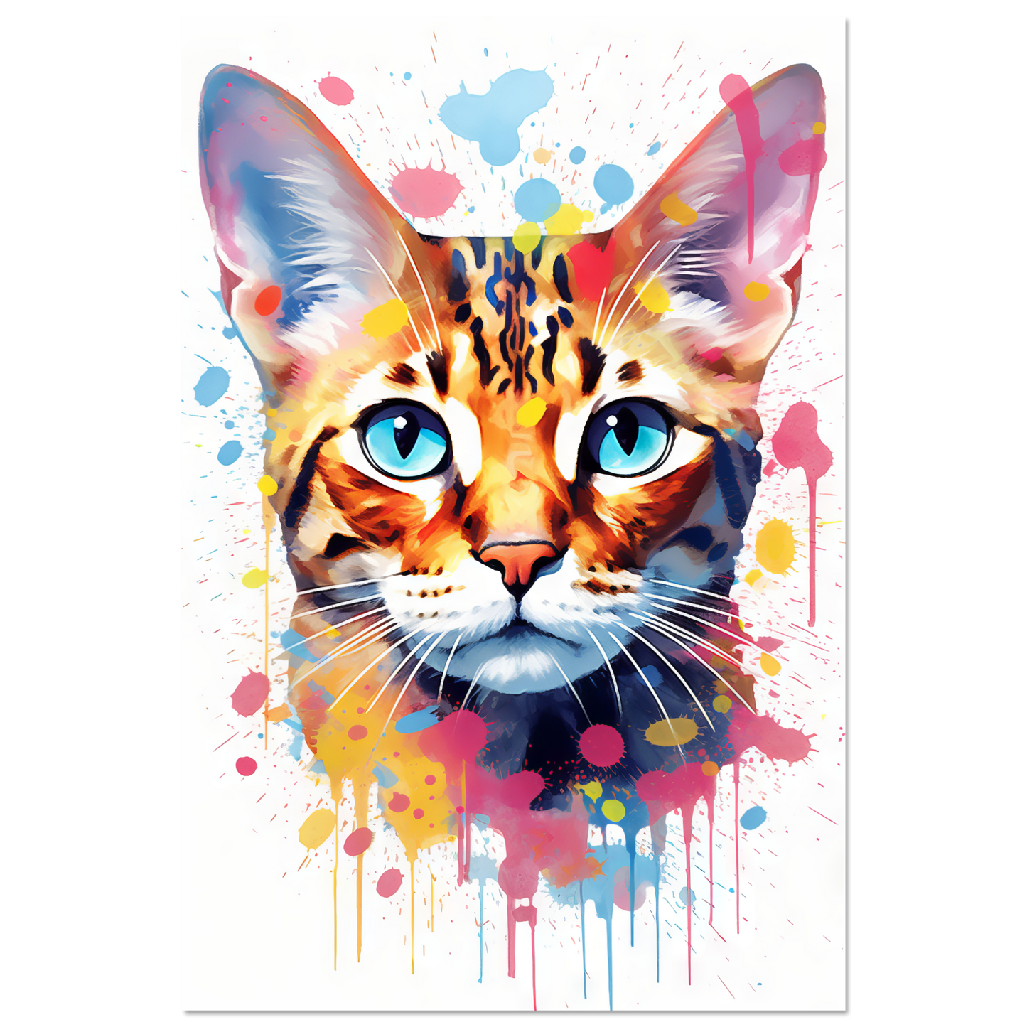 Cat Bengal Pop Art (CAT62)