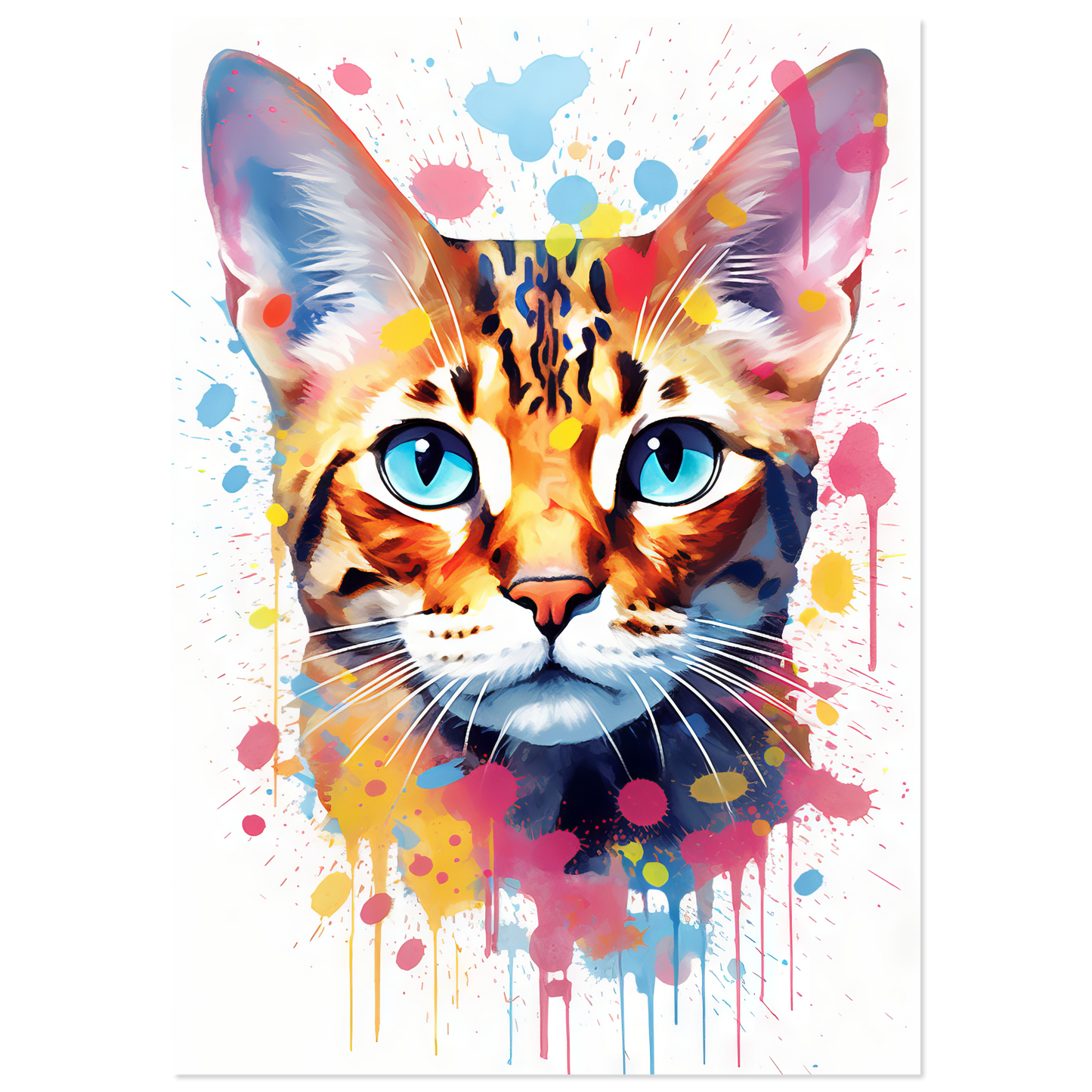 Cat Bengal Pop Art (CAT62)