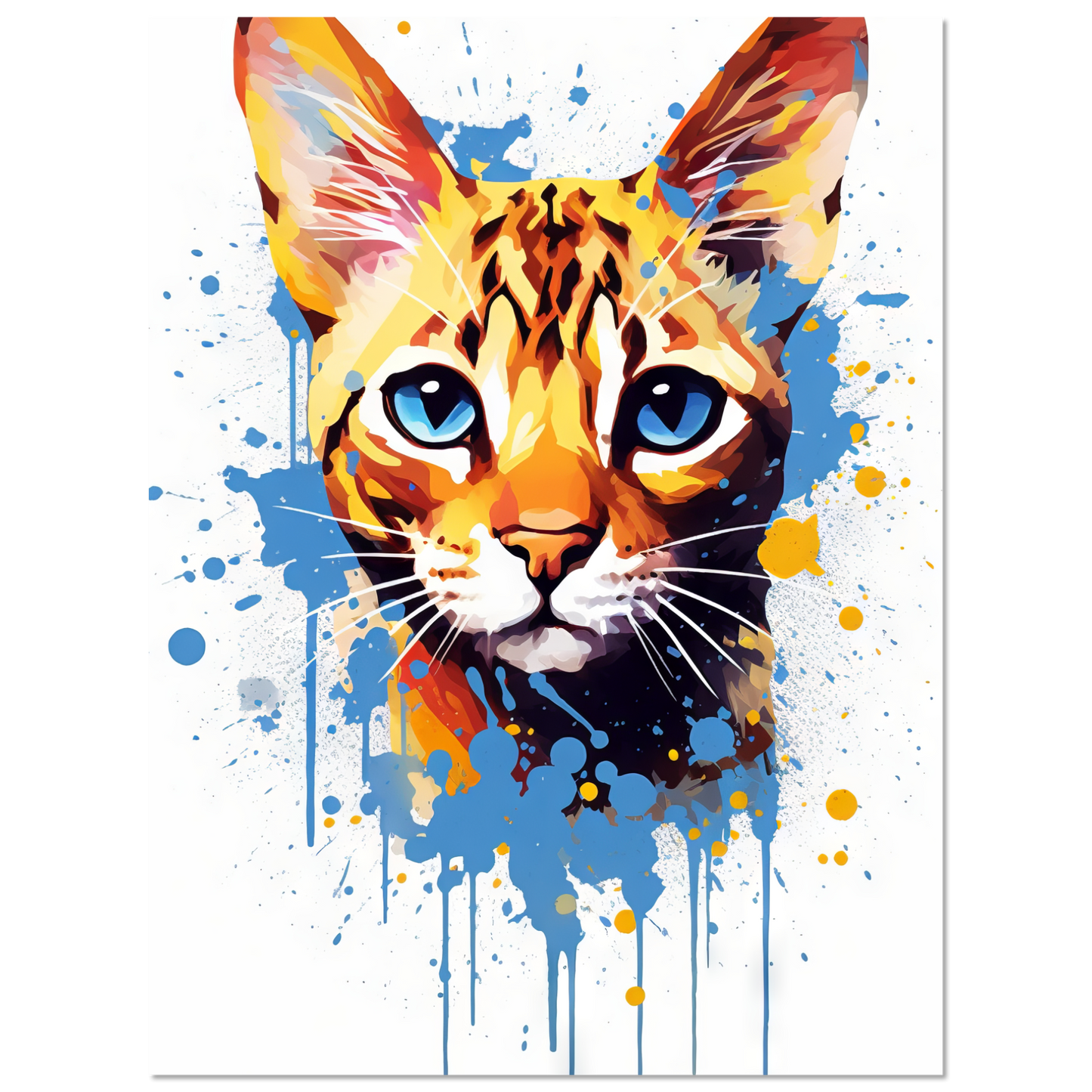 Cat Bengal Pop Art (CAT63)