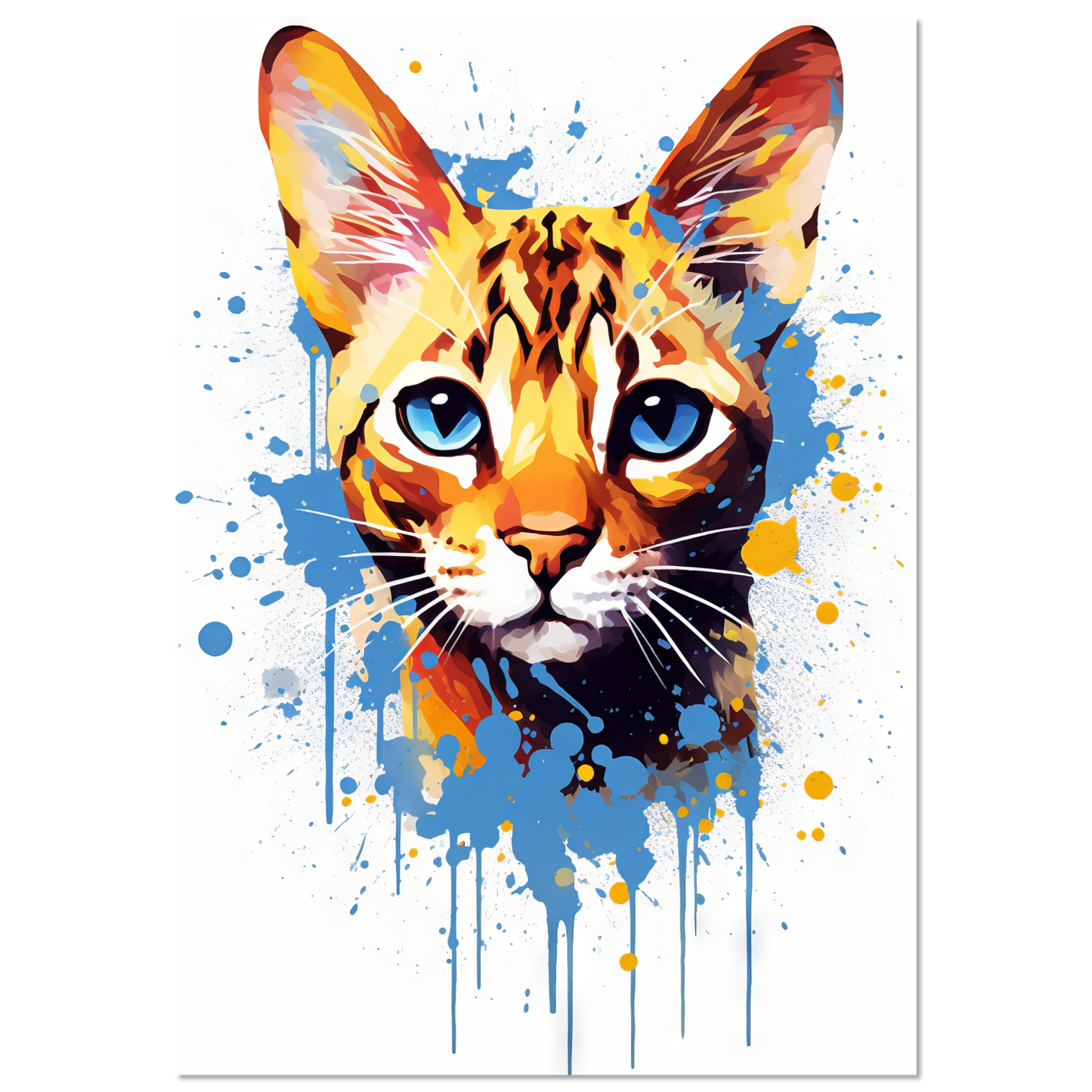 Cat Bengal Pop Art (CAT63)