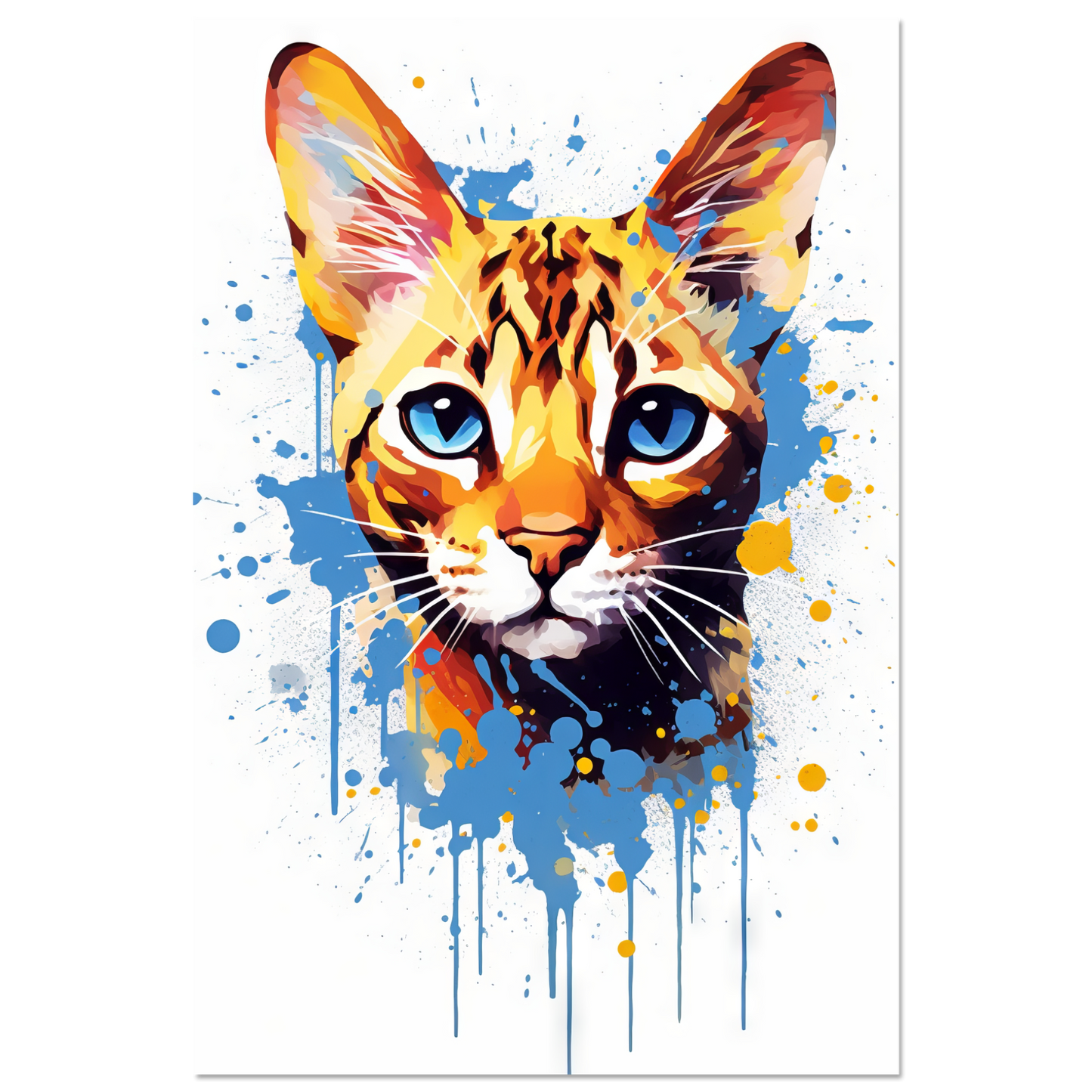 Cat Bengal Pop Art (CAT63)