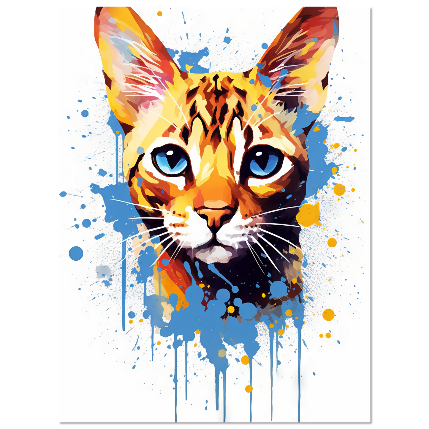 Cat Bengal Pop Art (CAT63)