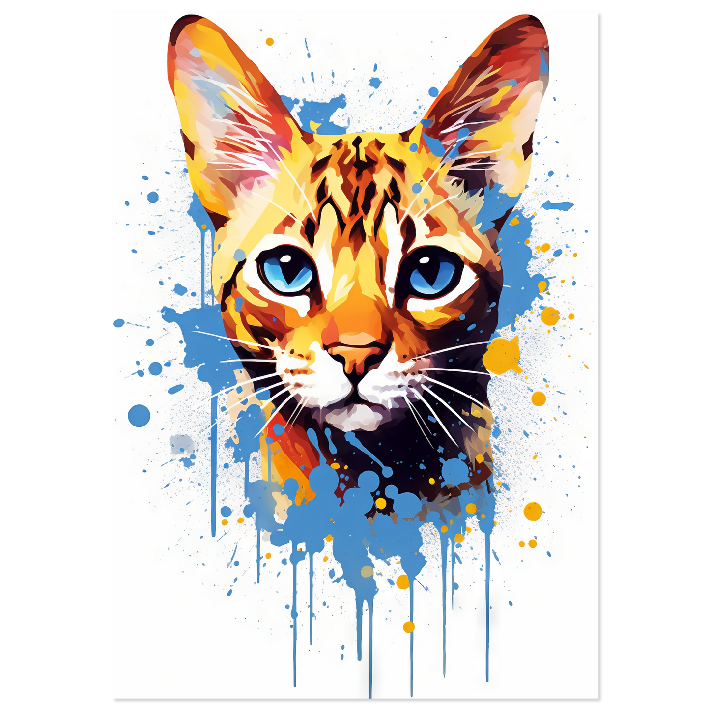 Cat Bengal Pop Art (CAT63)