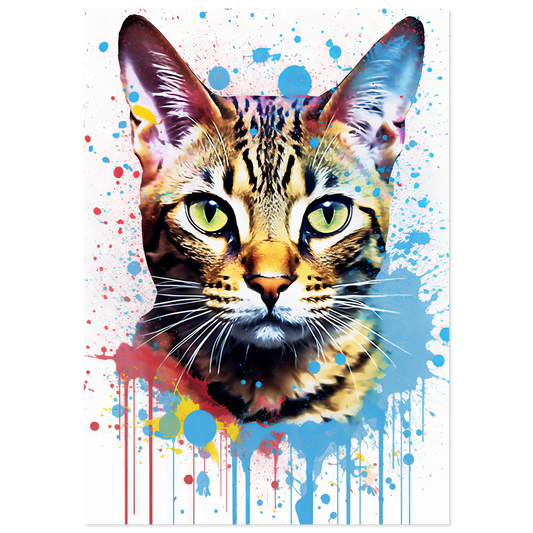 Cat Bengal Pop Art (CAT64)