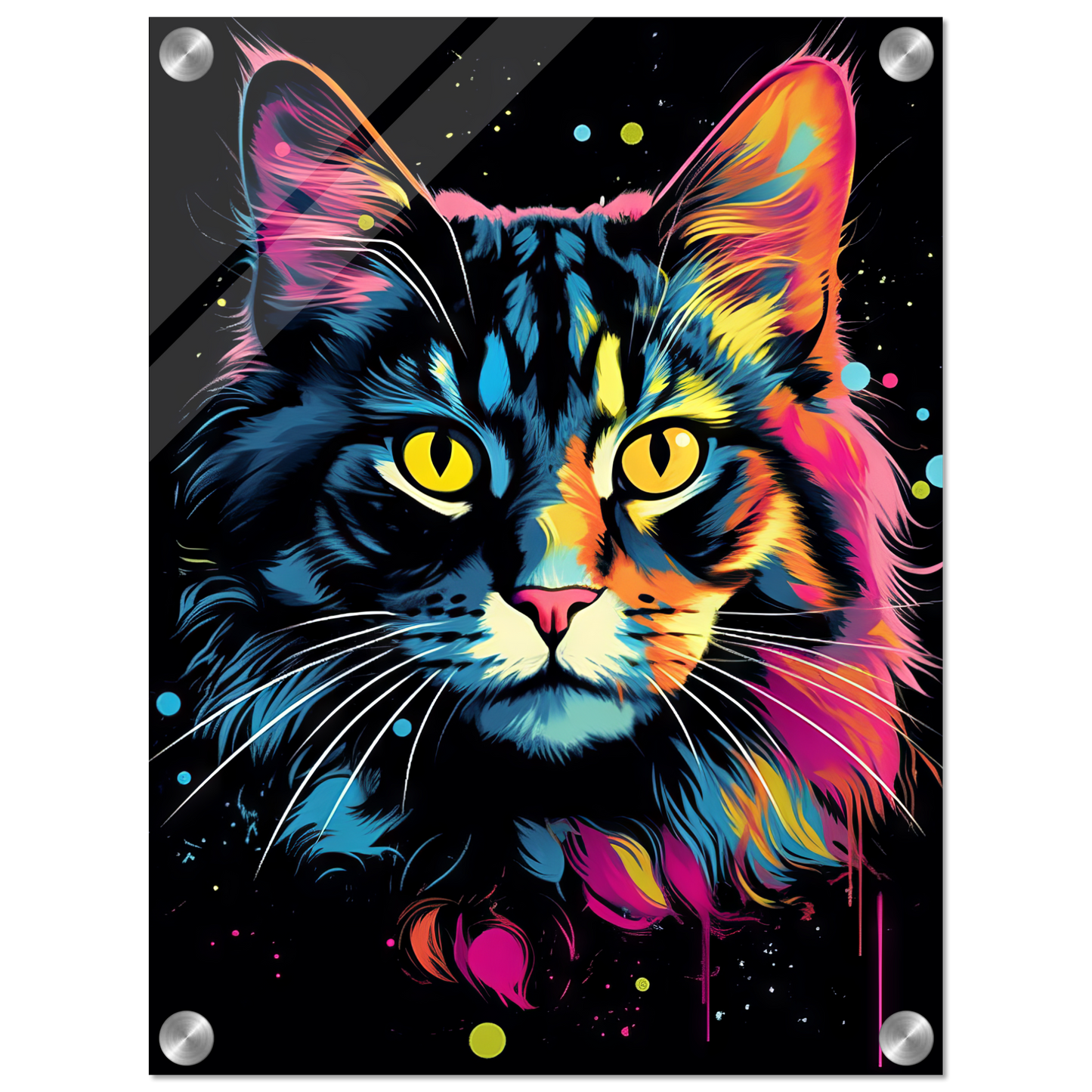 Katze Norgwegische Waldkatze Pop-Art (CAT65)