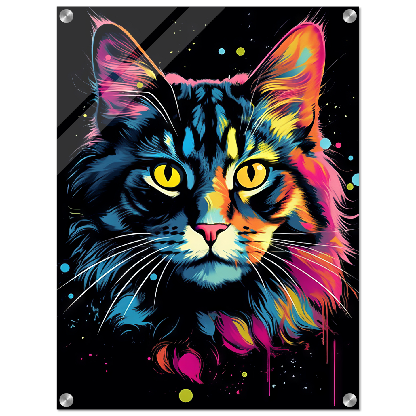 Katze Norgwegische Waldkatze Pop-Art (CAT65)