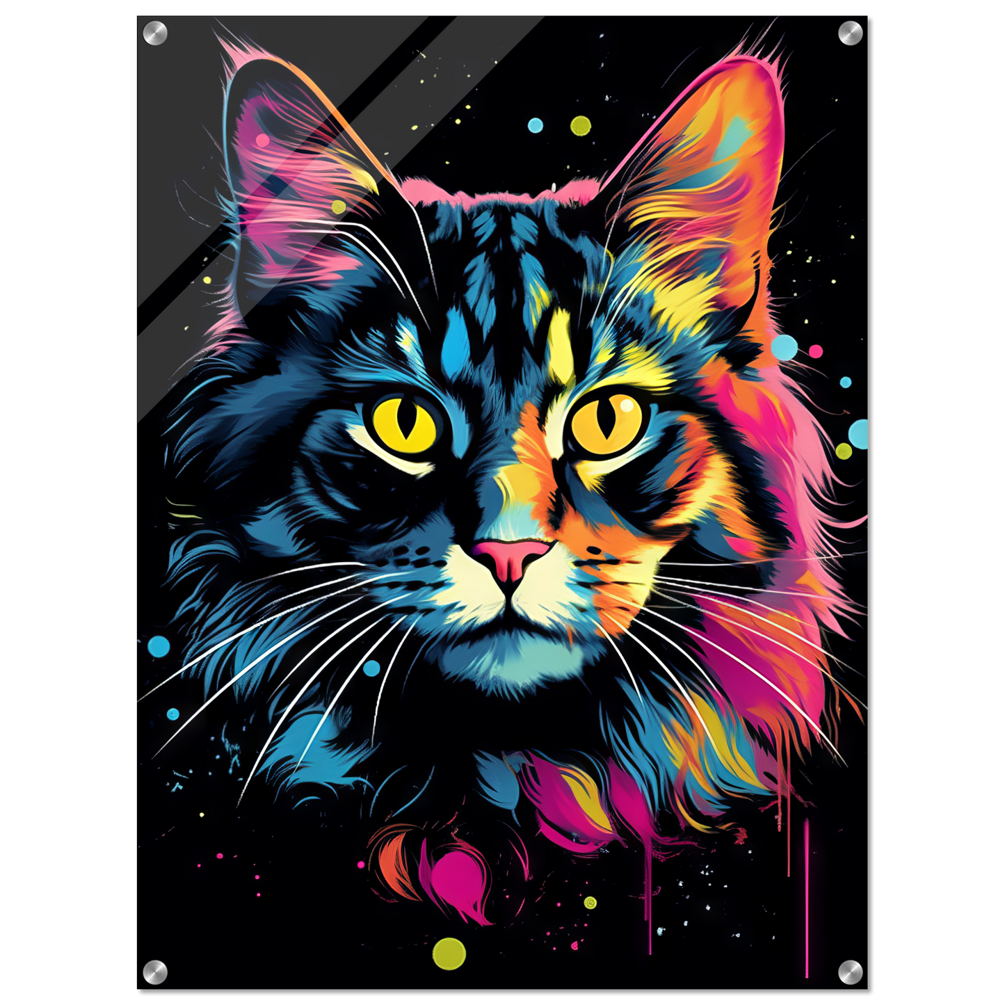 Katze Norgwegische Waldkatze Pop-Art (CAT65)