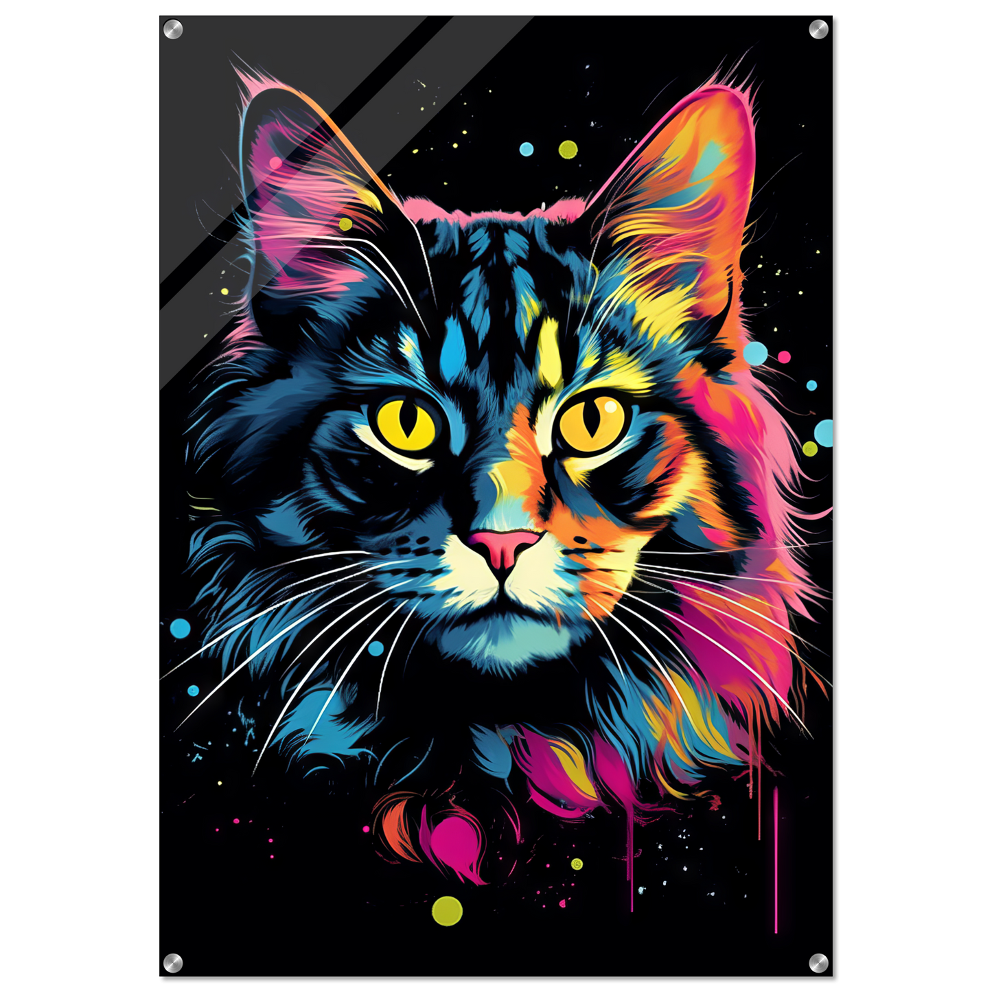 Katze Norgwegische Waldkatze Pop-Art (CAT65)