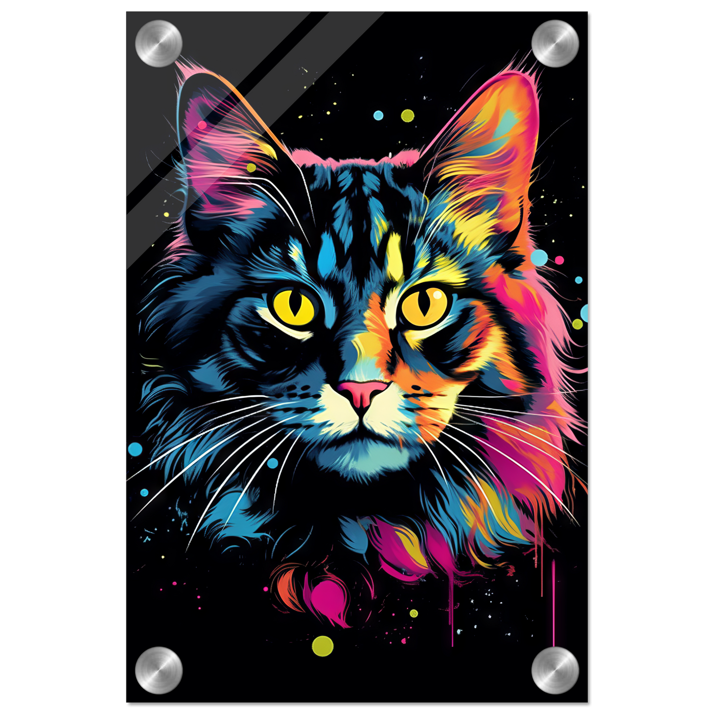 Katze Norgwegische Waldkatze Pop-Art (CAT65)