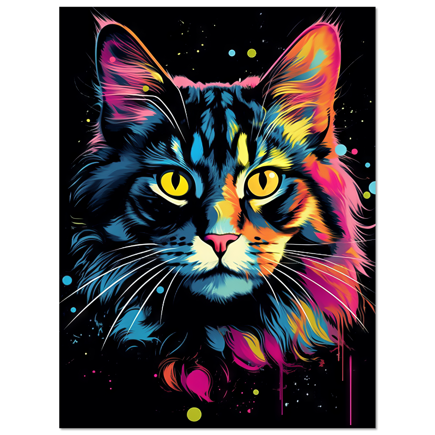 Katze Norgwegische Waldkatze Pop-Art (CAT65)
