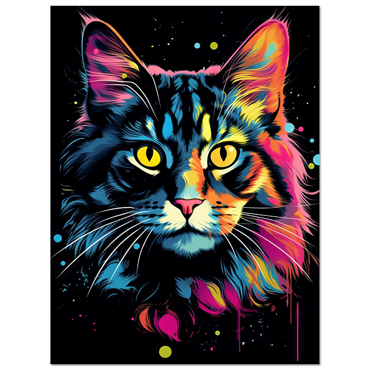 Katze Norgwegische Waldkatze Pop-Art (CAT65)