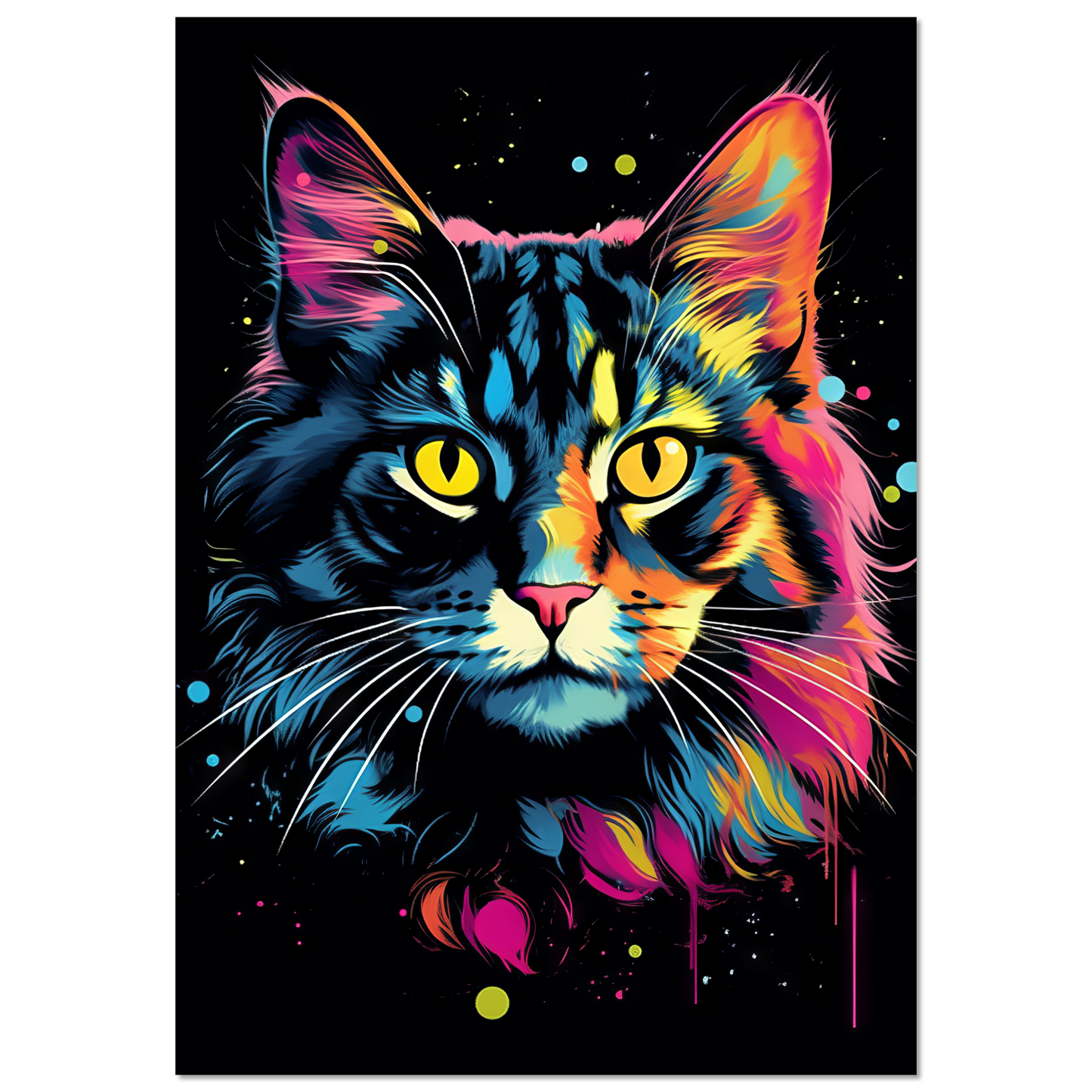 Katze Norgwegische Waldkatze Pop-Art (CAT65)