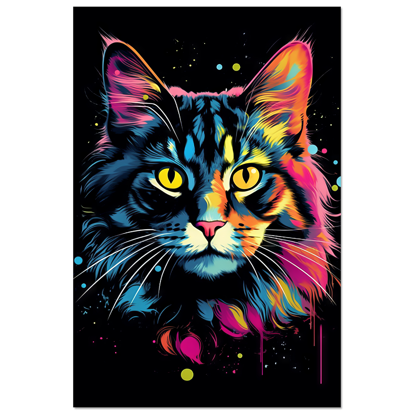 Katze Norgwegische Waldkatze Pop-Art (CAT65)