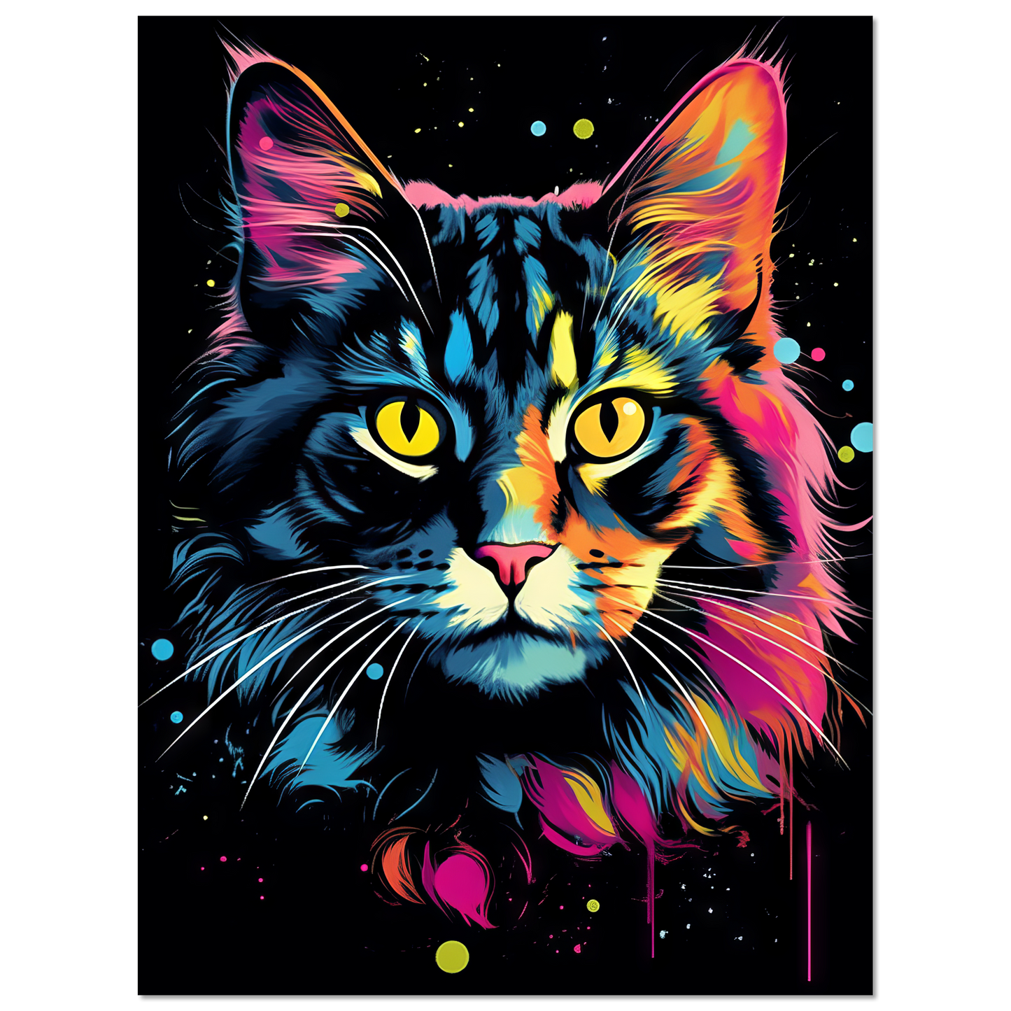 Katze Norgwegische Waldkatze Pop-Art (CAT65)