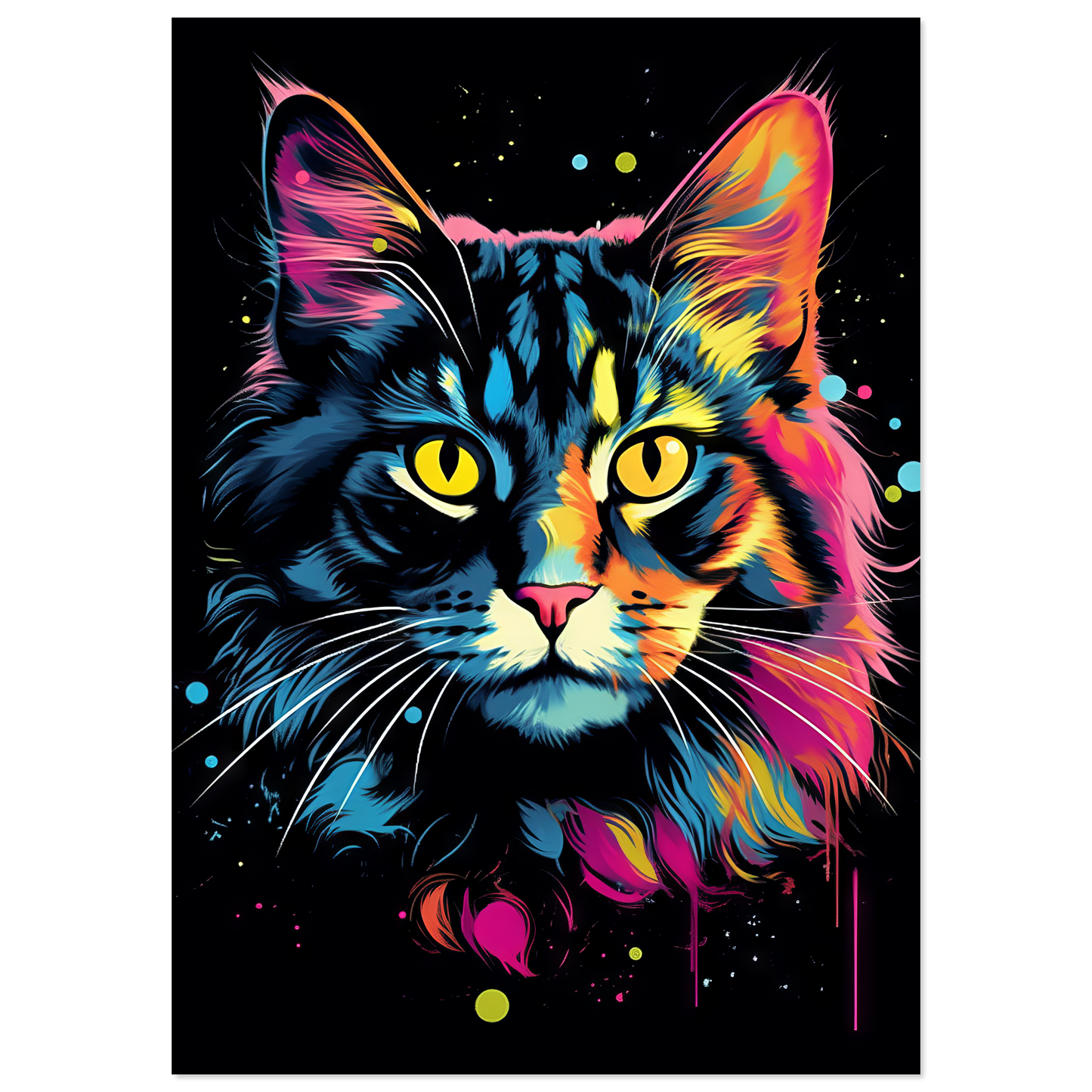 Katze Norgwegische Waldkatze Pop-Art (CAT65)