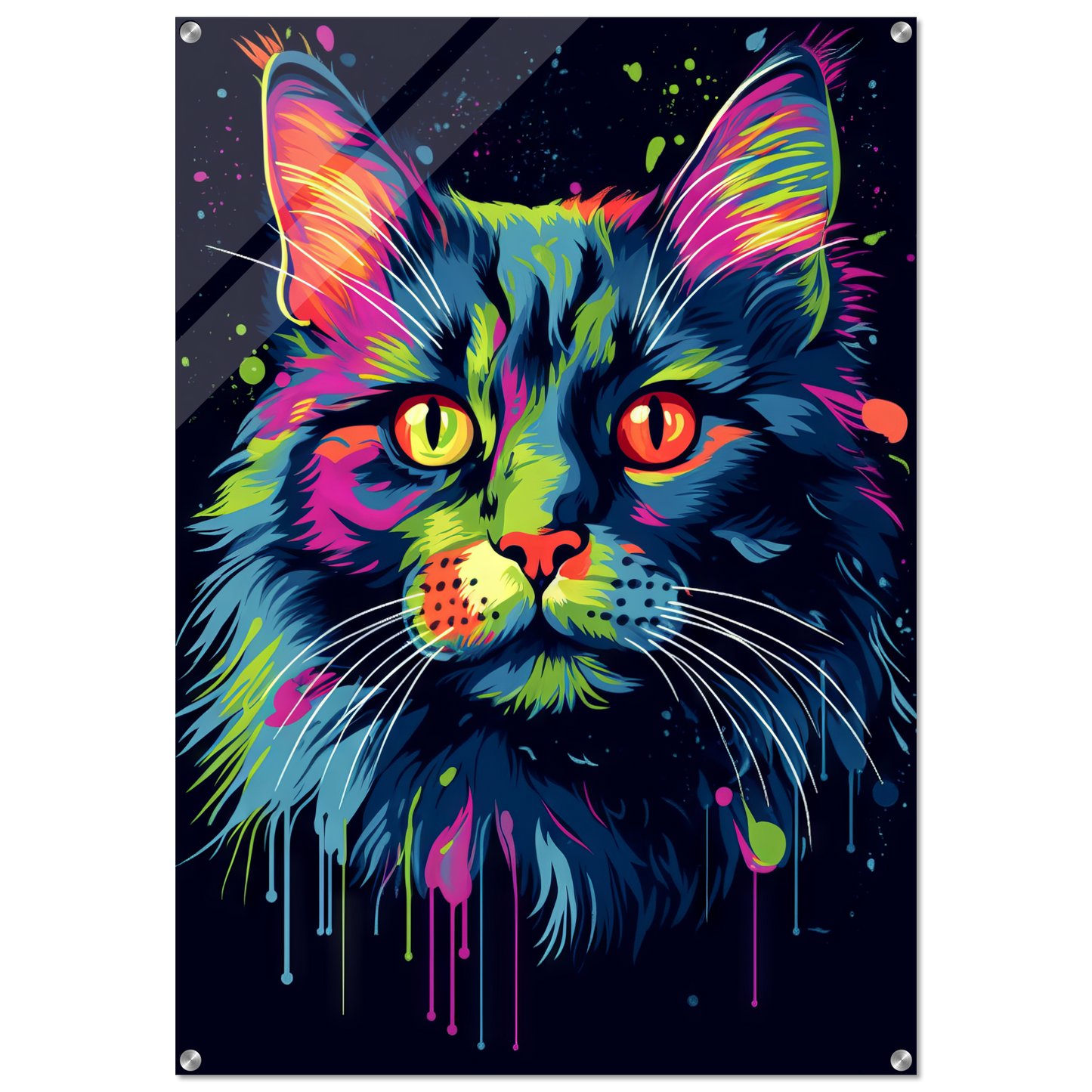 Katze Norgwegische Waldkatze Pop-Art (CAT66)