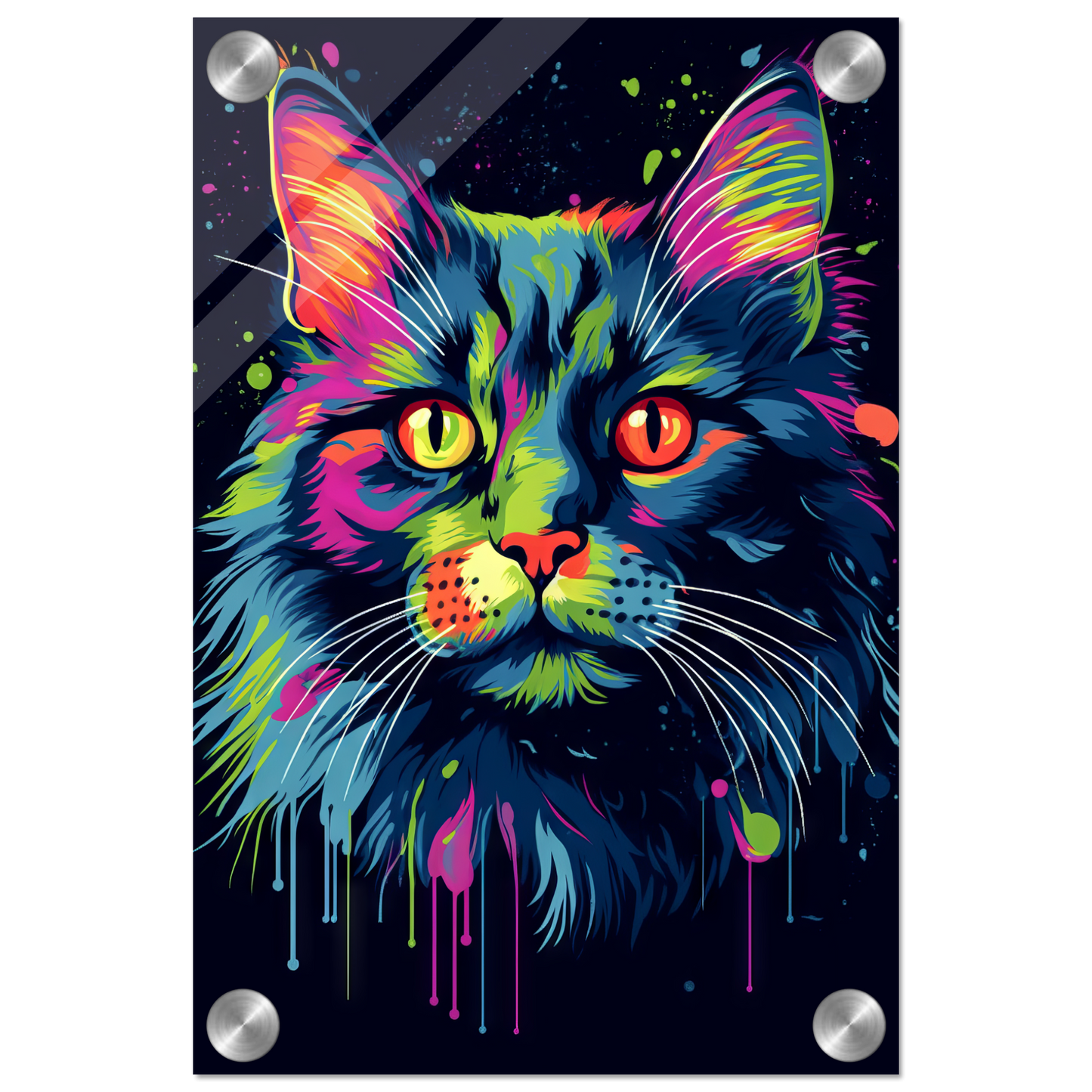 Katze Norgwegische Waldkatze Pop-Art (CAT66)